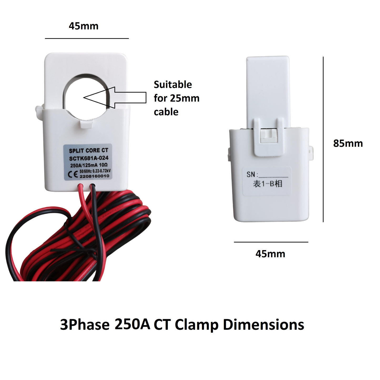 IAmMeter Bi-directional Three Phase WiFi Power Meter - 250A