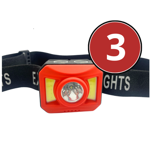 3 x Camper Headlamp