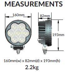 70W Night Raider Spotlight 6300 lumen - Set of 2